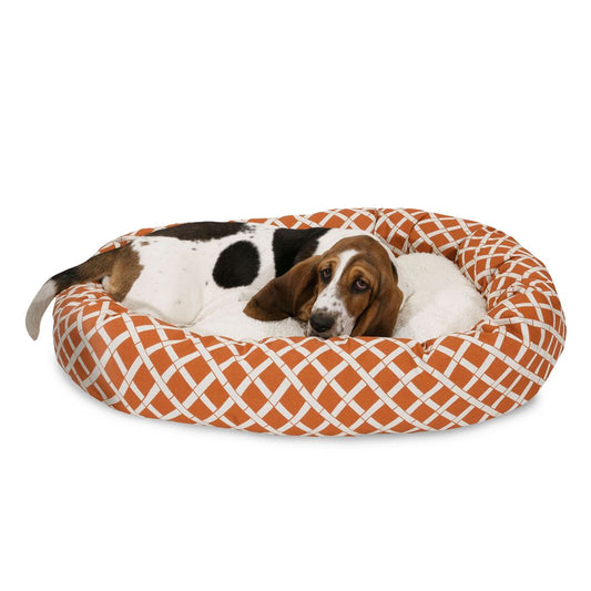 Majestic Pet Bamboo Sherpa Bagel Indoor & Outdoor Dog Bed 24"L x 19"W x 7"H