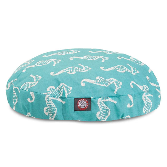 Majestic Pet Seahorse Round Indoor & Outdoor Dog Bed 36"L x 36"W x 5"H