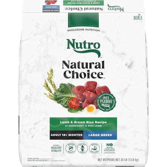 Nutro Natural Choice&trade; Large Breed Adult Dry Dog Food - Lamb & Brown Rice 30 Lb