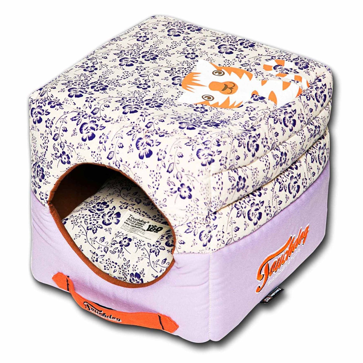 Pet Life Touchdog Floral Convertable Dog Bed