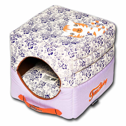 Pet Life Touchdog Floral Convertable Dog Bed