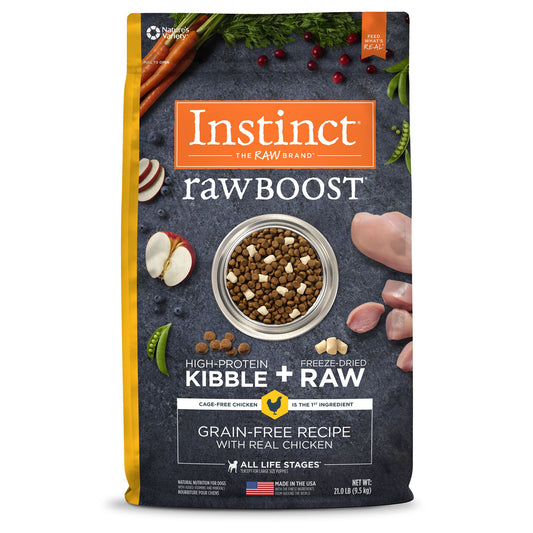 Instinct® Raw Boost Kibble + Freeze-Dried Raw All Life Stage Dry Dog Food - Raw, Grain Free, Chicken 3.5 Lb