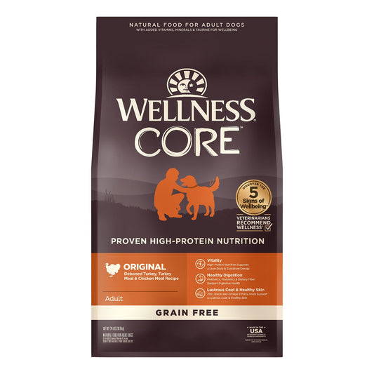 Wellness® CORE® Adult Dry Dog Food - Natural, Grain Free, Original Formula 4 Lb