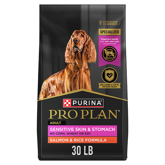 Purina® Pro Plan Sensitive Skin & Stomach Adult Dry Dog Food - Salmon & Rice, No Corn, Wheat or Soy 4 Lb