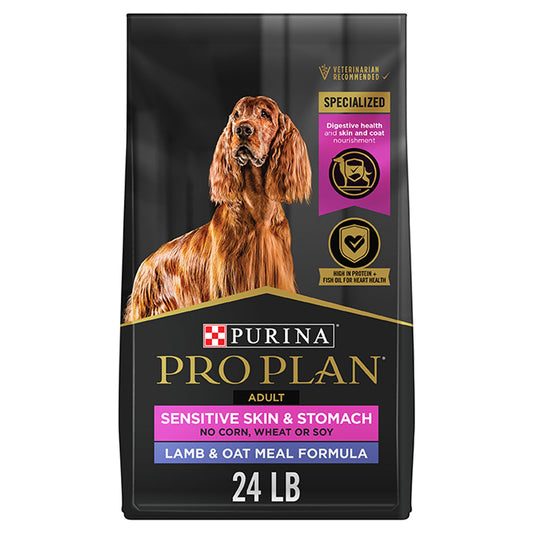 Purina® Pro Plan Sensitive Skin & Stomach Adult Dry Dog Food - Lamb & Oat Meal, No Corn, Wheat Soy 4 Lb