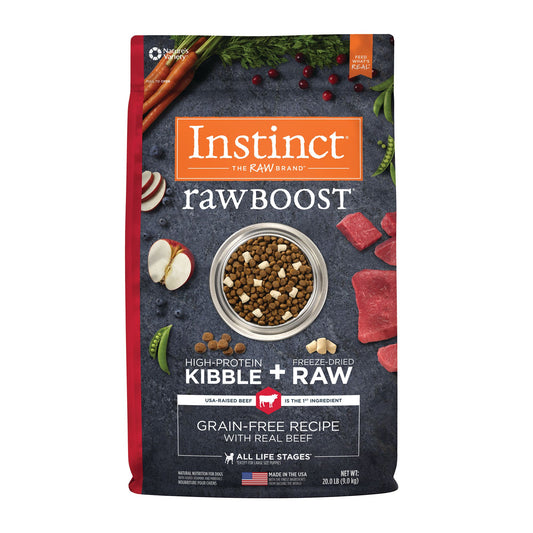 Instinct® Raw Boost Kibble + Freeze-Dried Raw All Life Stages Dry Dog Food  - Raw, Grain Free, Beef 3.5 Lb