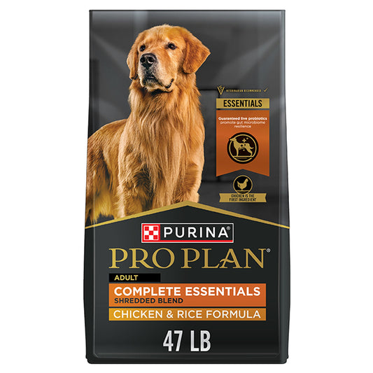 Purina® Pro Plan Complete Essentials Shredded Blend Adult Dry Dog Food - Chicken & Rice 15 Lb
