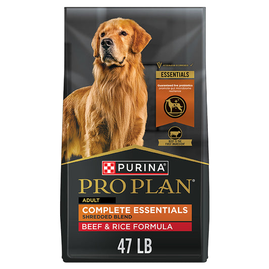 Purina® Pro Plan Complete Essentials Shredded Blend Adult Dry Dog Food - Beef & Rice 5 Lb