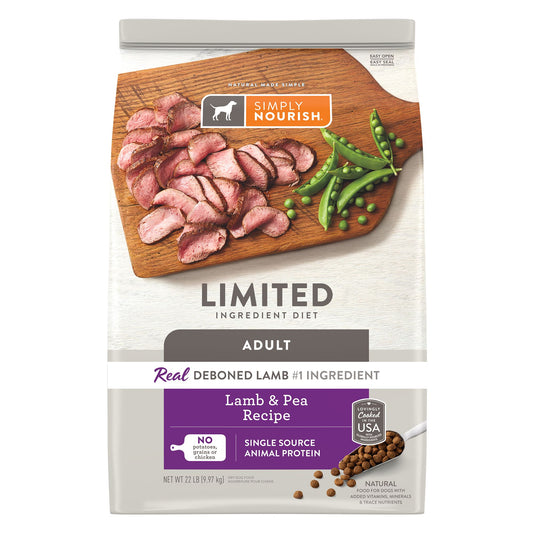 Simply Nourish® Limited Ingredient Diet Adult Dry Dog Food - Lamb & Pea 4 Lb