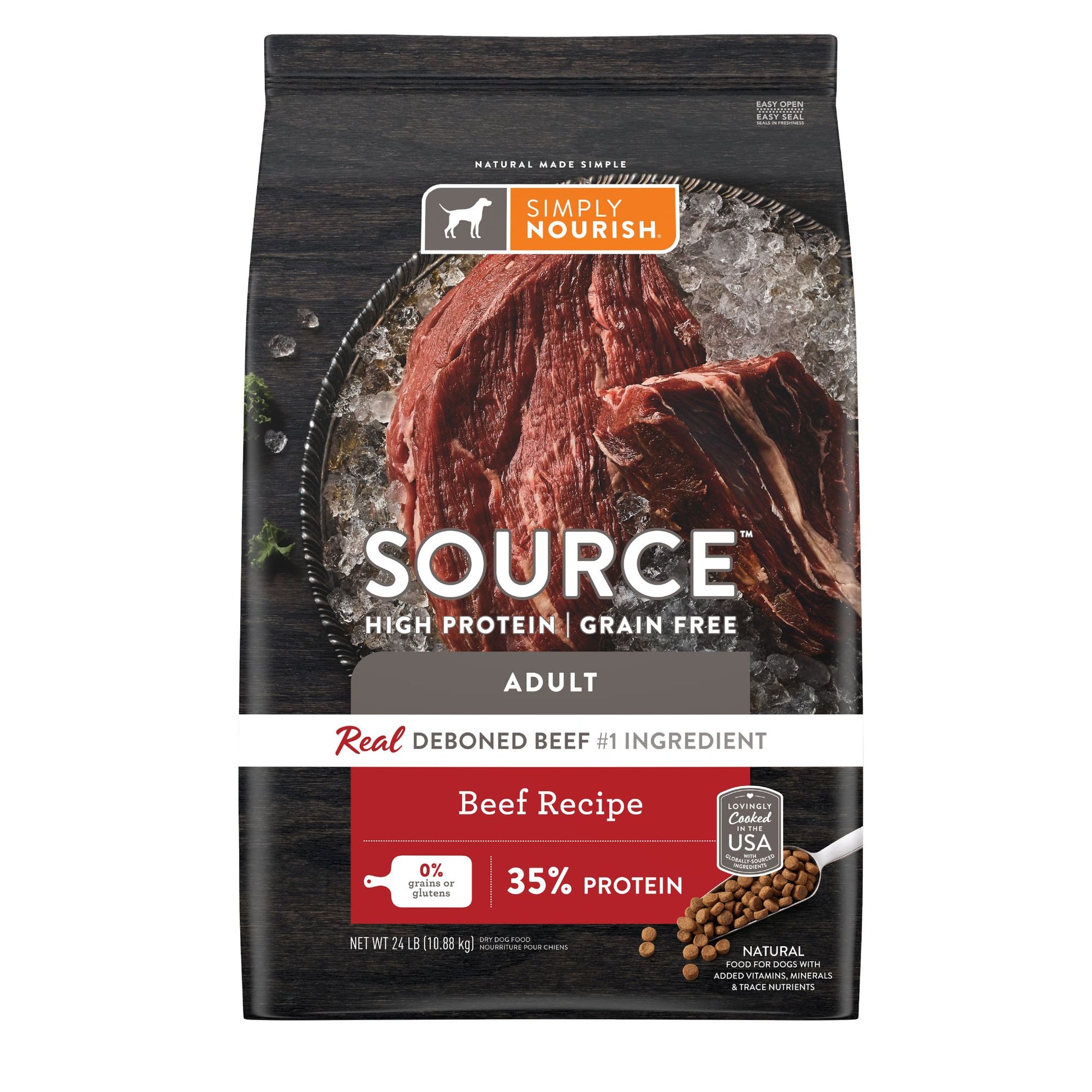 Simply Nourish® Source Adult Dry Dog Food - Beef 4 Lb
