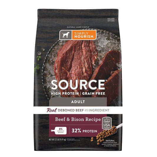 Simply Nourish® Source Adult Dry Dog Food - Beef & Bison 4 Lb