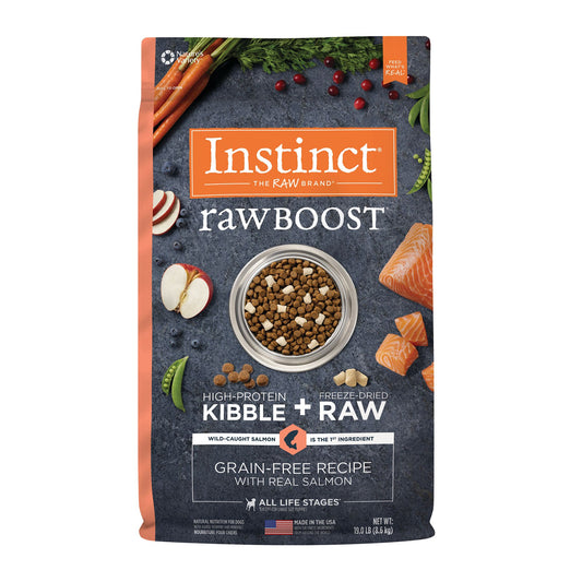 Instinct® Raw Boost Kibble + Freeze-Dried Raw All Life Stages Dry Dog Food - Raw, Grain Free, Salmon 3.5 Lb