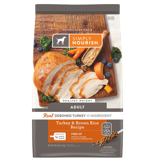 Simply Nourish® Original Weight Management Adult Dry Dog Food - Turkey & Brown Rice 15 Lb