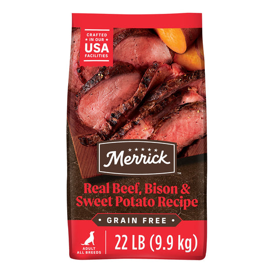 Merrick® Grain Free® Adult Dry Dog Food - Real Beef, Bison & Sweet Potato 4 Lb