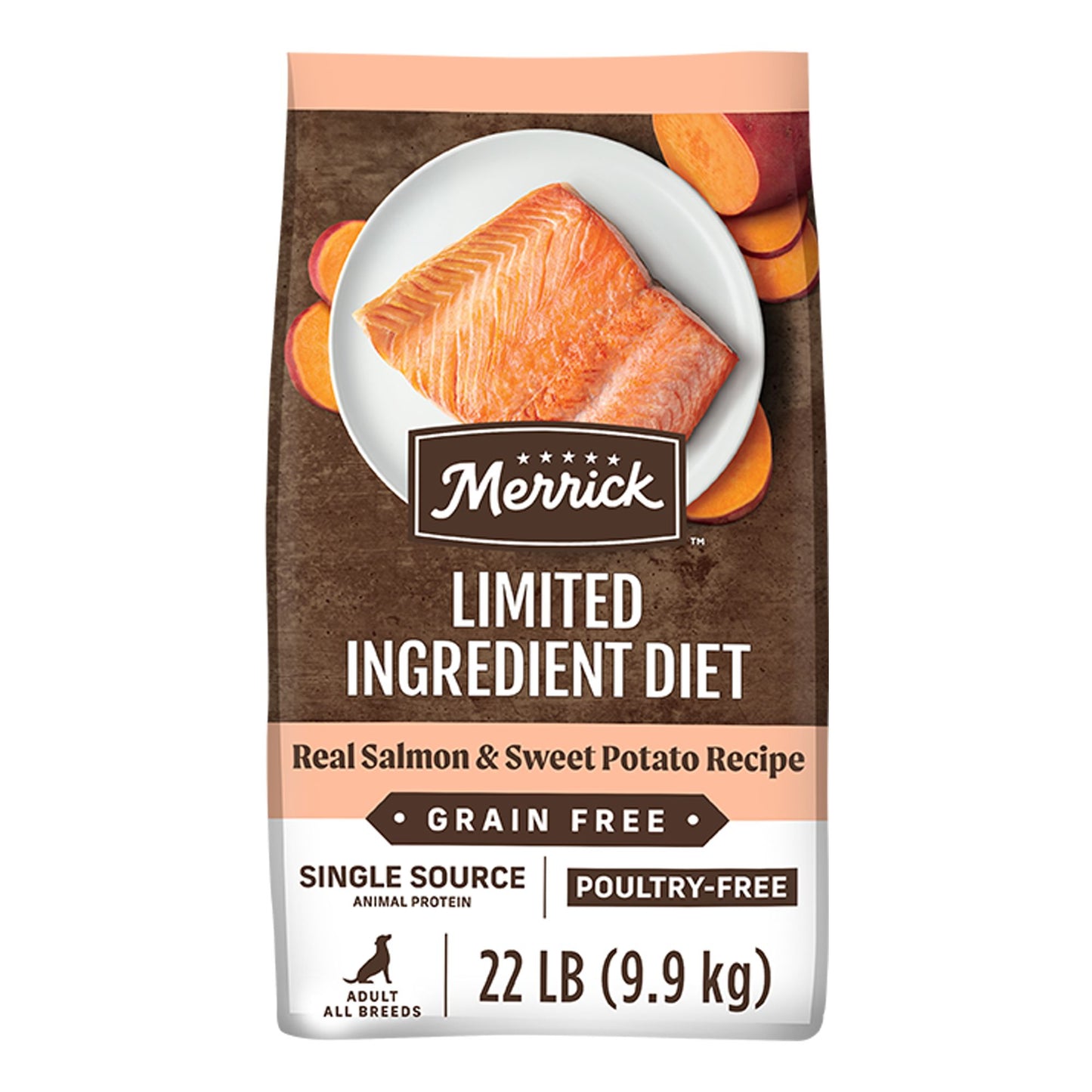 Merrick Dry Dog Food Limited Ingredient Diet, Grain Free - Salmon and Sweet Potato 4 Lb