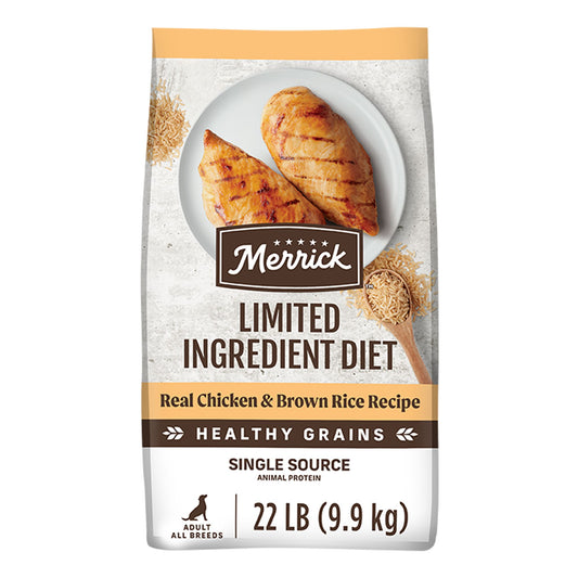 Merrick Dry Dog Food Limited Ingredient Diet - Healthy Grains Chicken and Brown Rice