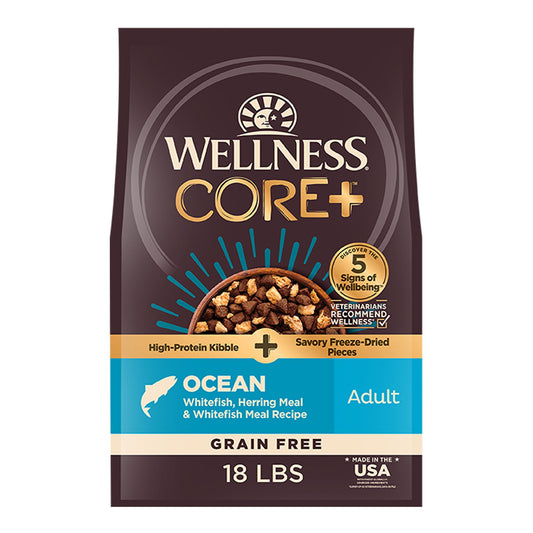 Wellness® CORE+ Adult Dry Dog Food - Grain Free, Ocean 4 Lb