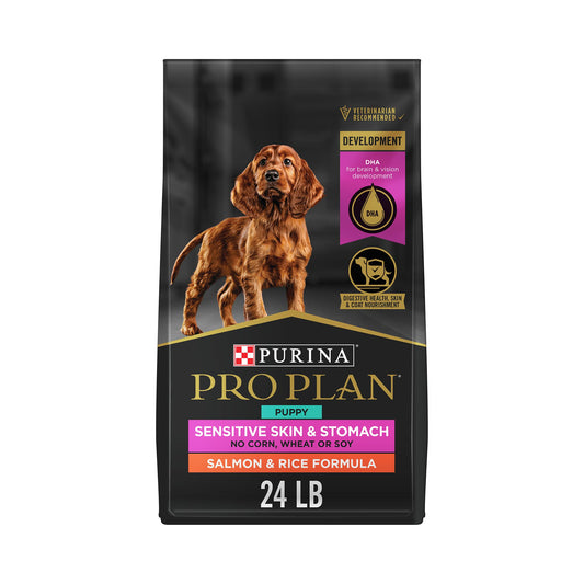 Purina Pro Plan Sensitive Skin & Stomach Puppy Dry Dog Food - Salmon & Rice 4 Lb
