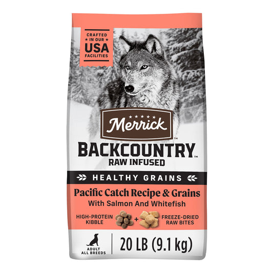 Merrick® Backcountry® Raw Infused Pacific Catch + Grains Adult Dry Dog Food - Salmon & Whitefish 4 Lb