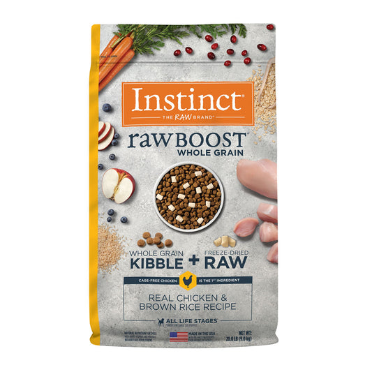 Instinct® Raw Boost® Whole Grain Kibble + Freeze-Dried Raw All Life Stages Dry Dog Food - Chicken 3.5 Lb