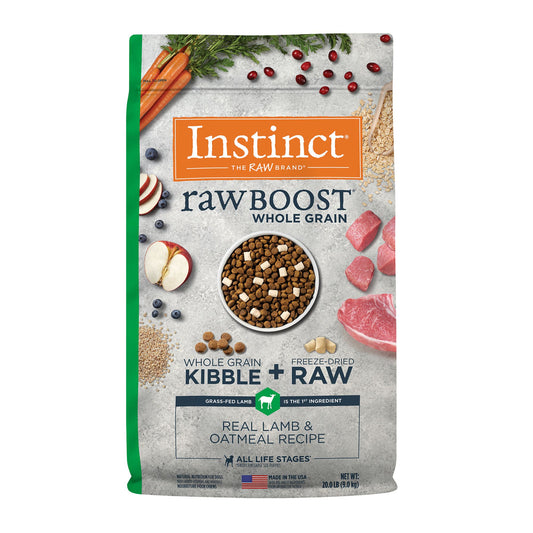 Instinct® Raw Boost® Whole Grain Kibble + Freeze-Dried Raw Adult Dry Dog Food - Lamb & Oatmeal 3.5 Lb