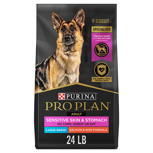 Purina Pro Plan Sensitive Skin & Stomach Large Breed Adult Dry Dog Food - Salmon & Rice 34 Lb
