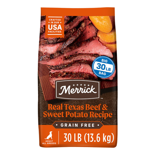 Merrick® Grain Free® Beef Flavored Adult Dry Dog Food - Real Texas Beef & Sweet Potato 4 Lb