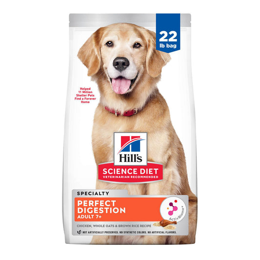 Hill's® Science Diet® Perfect Digestion Senior 7+ Dry Dog Food - Chicken, Whole Oats & Brown Rice 3.5 Lb