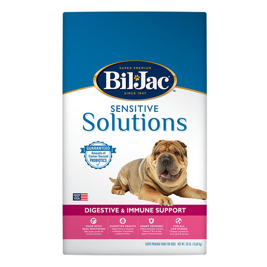Bil-Jac Sensitive Solutions Digestive & Immune Support All Life Stage Dry Dog Food - Chicken & Fish 6 Lb