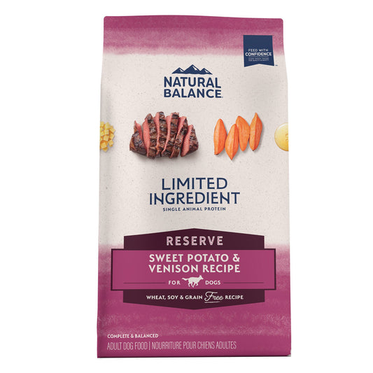 Natural Balance Limited Ingredient Diet Adult Dry Dog Food - Grain Free, Sweet Potato & Venison 4 Lb