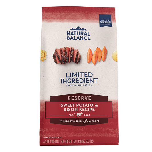 Natural Balance Limited Ingredient Diet Adult Dry Dog Food - Grain Free, Sweet Potato & Bison 4 Lb