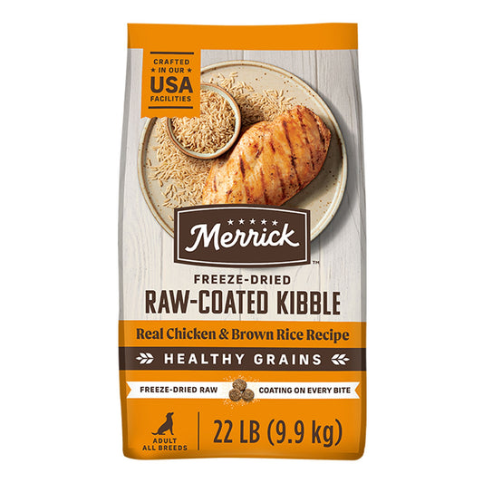 Merrick® Healthy Grains Raw-Coated Kibble Adult Dry Dog Food - Real Chicken & Brown Rice 4 Lb