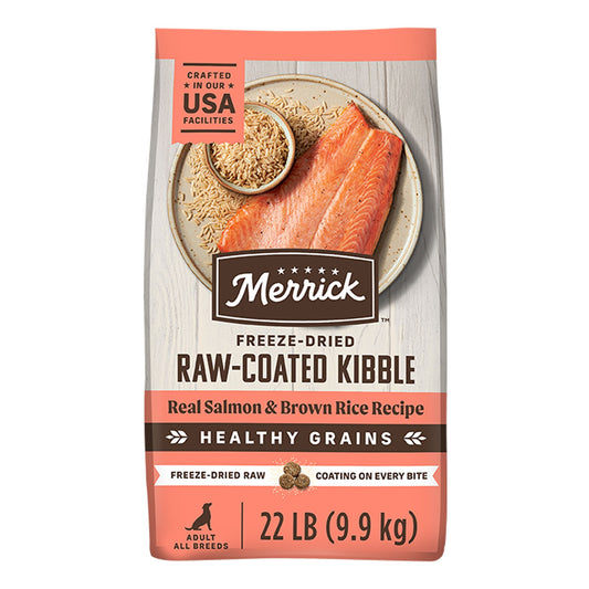 Merrick® Healthy Grains Raw-Coated Kibble Adult Dry Dog Food - Real Salmon & Brown Rice 4 Lb
