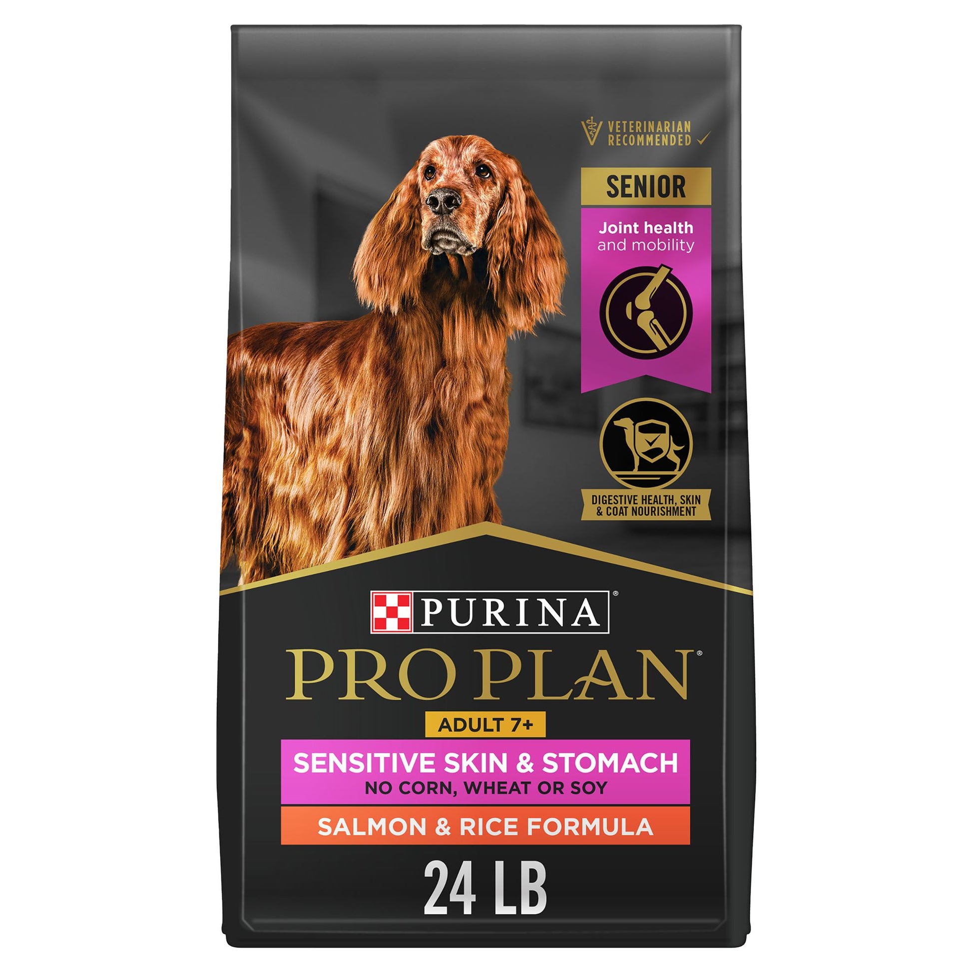 Purina Pro Plan Sensitive Skin & Stomach Senior 7+ Dry Dog Food - Salmon & Rice 4 Lb