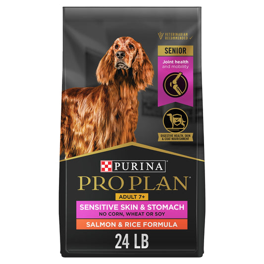 Purina Pro Plan Sensitive Skin & Stomach Senior 7+ Dry Dog Food - Salmon & Rice 4 Lb