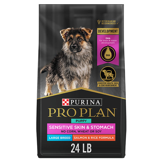Purina Pro Plan Development Sensitive Skin & Stomach Large Breed Puppy Dry Dog Food - Salmon & Rice 16 Lb