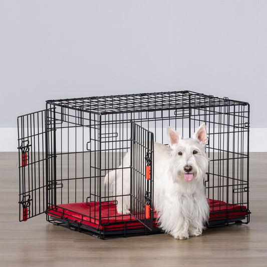 KONG® Ultra-Strong Double Door Wire Dog Crate with Divider Panel 48"L x 31"W x 32"H