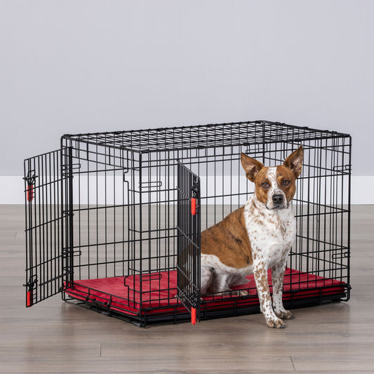 KONG® Ultra-Strong Double Door Wire Dog Crate with Divider Panel 42"L x 29"W x 31"H