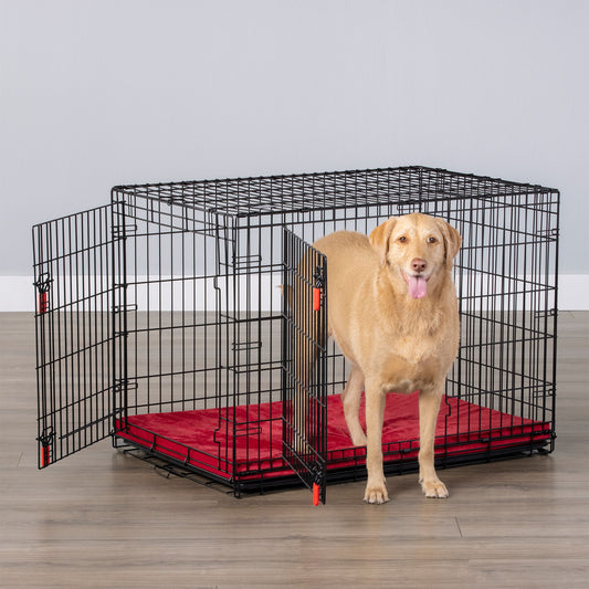 KONG® Ultra-Strong Double Door Wire Dog Crate with Divider Panel 36"L x 23"W x 25"H