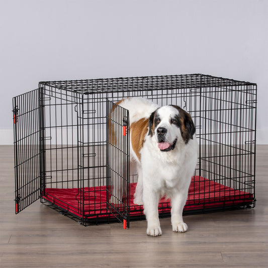 KONG® Ultra-Strong Double Door Wire Dog Crate with Divider Panel 30"L x 19"W x 21"H
