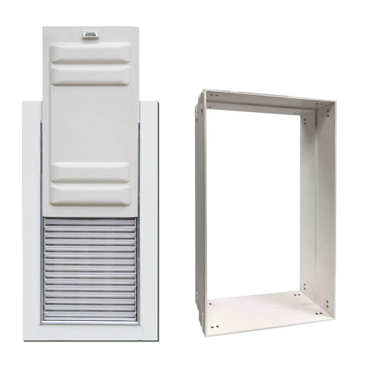 High Tech Pet® Armor Flex Airtight Extreme Weather Magnetic Closure Pet Door with Wall Tunnel Kit 12.5"L x 25"H