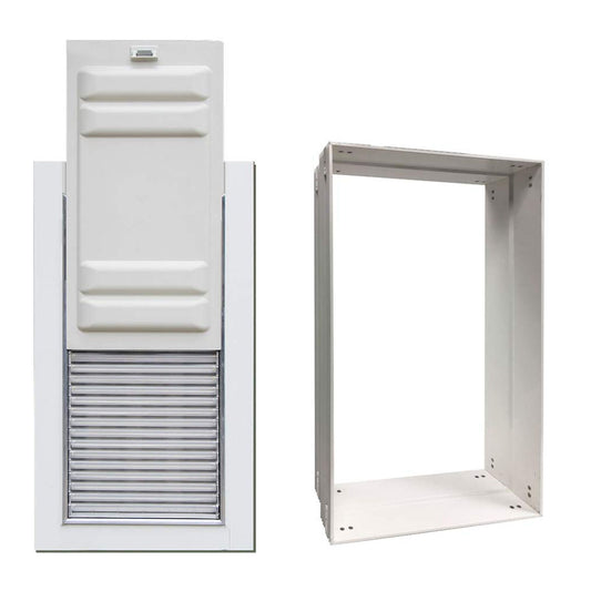 High Tech Pet® Armor Flex Airtight Extreme Weather Magnetic Closure Pet Door with Wall Tunnel Kit 10.5"L x 21"W