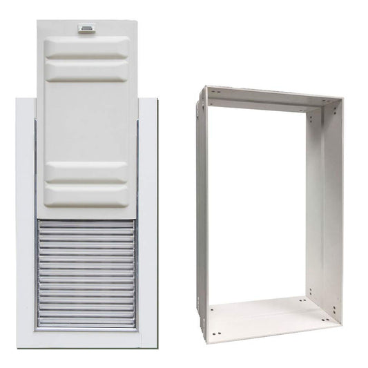 High Tech Pet® Armor Flex Airtight Extreme Weather Magnetic Closure Pet Door with Wall Tunnel Kit 8.25"W x 17"H