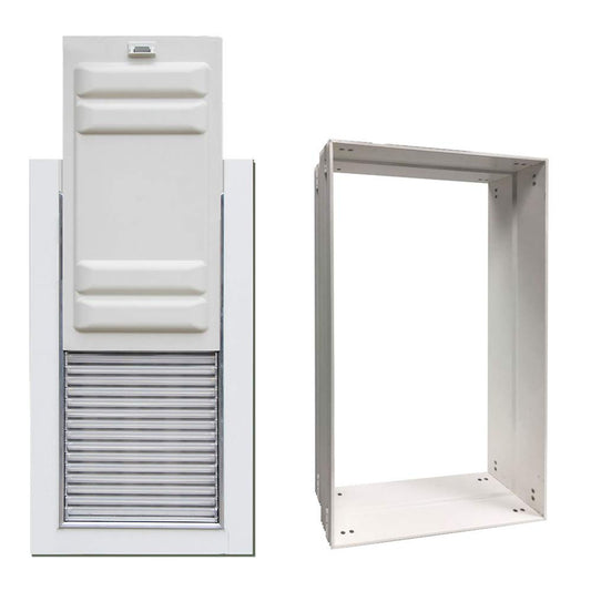 High Tech Pet® Armor Flex Airtight Extreme Weather Magnetic Closure Pet Door with Wall Tunnel Kit 6.38"L x 13.38"W