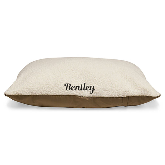 Majestic Pet Personalized Sherpa Pillow Dog Bed w/Removable Cover Large