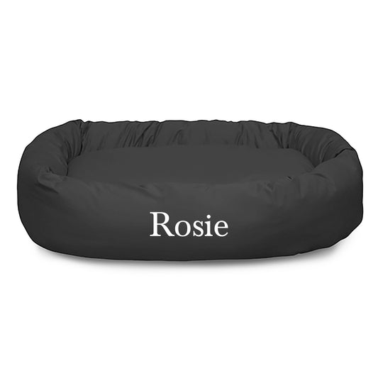 Majestic Pet Personalized Bagel Dog Bed 52"L x 36"W x 14"H