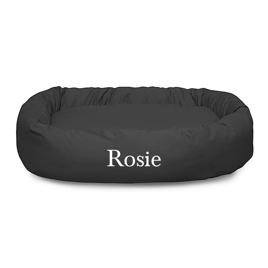 Majestic Pet Personalized Bagel Dog Bed 32"L x 18"W x 8"H