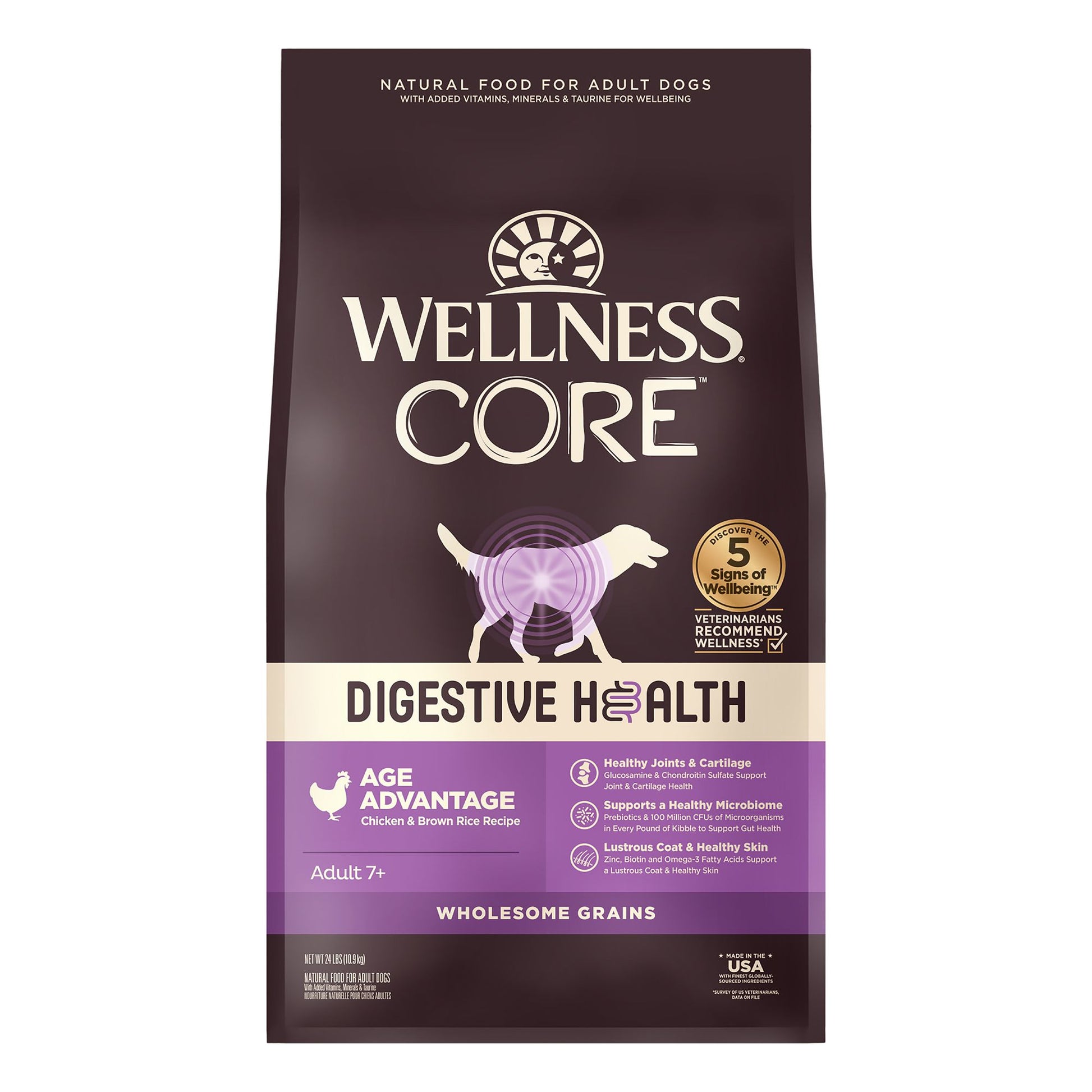 Wellness Core Digestive Health Senior Dry Dog Food - Hip & Joint, Chicken 4 Lb