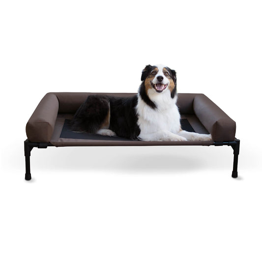 K&H Pet Products Original Bolster Pet Cot Elevated Mesh Bed with Removable Bolsters