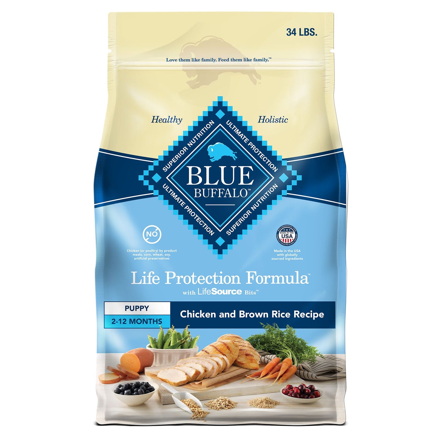 Blue Buffalo® Life Protection Formula&trade; Puppy Dry Dog Food - Chicken & Brown Rice 34 Lb